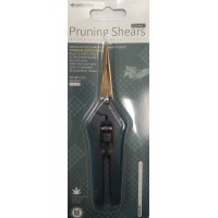 HK Gardening Titanium Coated Curved Blade Spring Scissors 