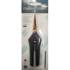 HK Gardening Titanium Coated Straight Blade Spring Scissors